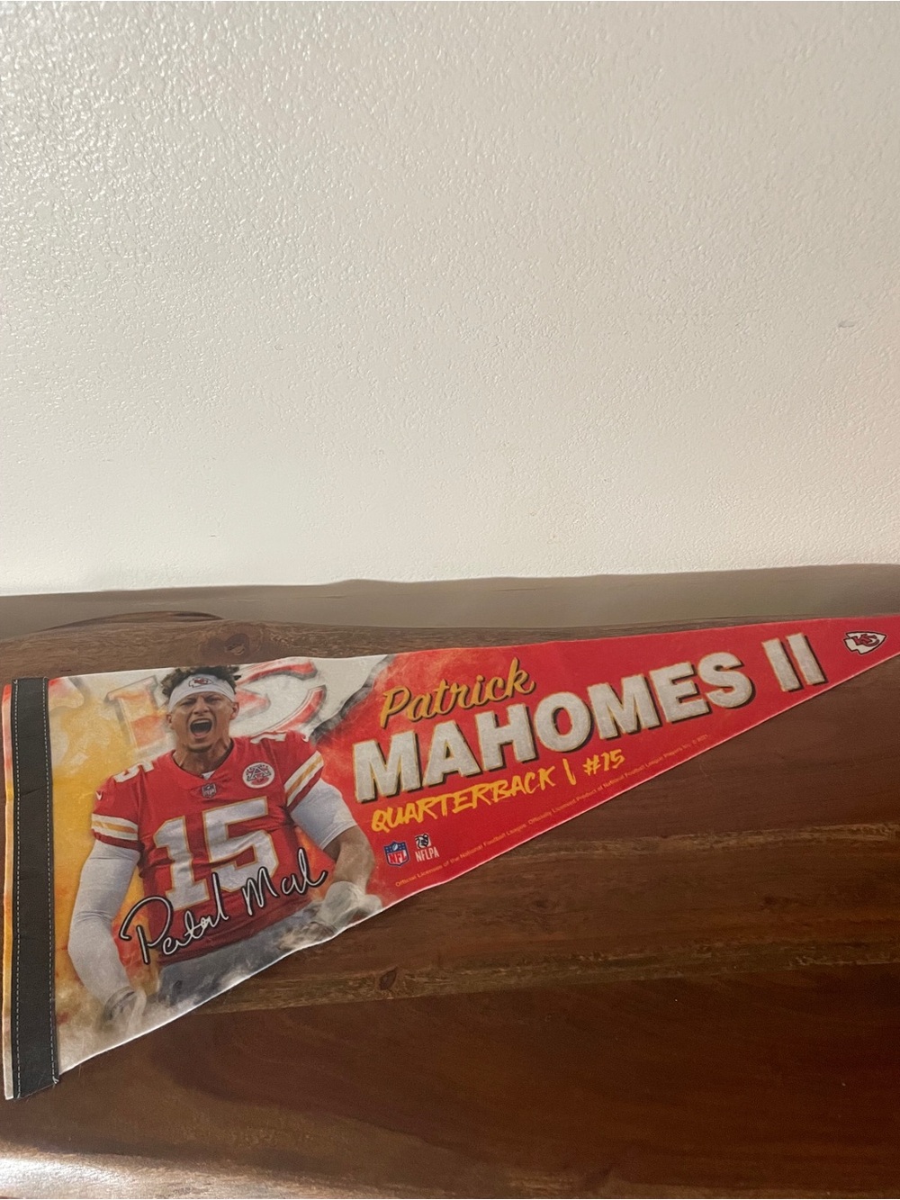 Patrick Mahomes II Kansas City Chiefs NFL 30” Premium Felt Pennant Wall Banner